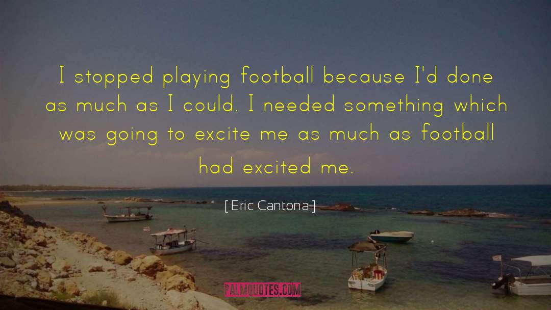 Excite Me quotes by Eric Cantona
