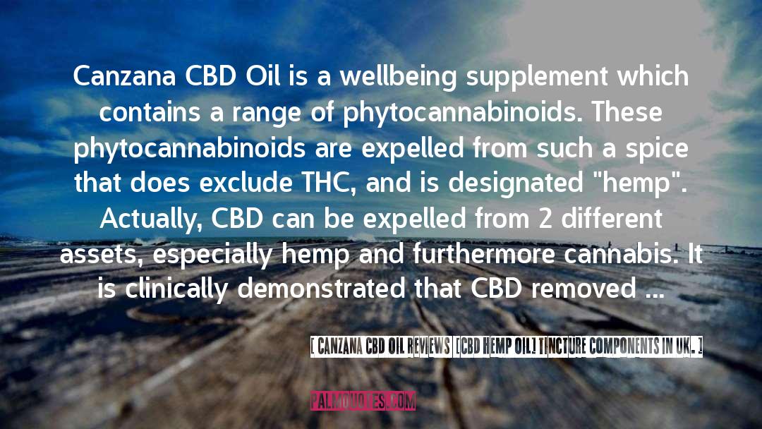 Exclude quotes by Canzana CBD Oil Reviews – [CBD Hemp Oil] Tincture Components In UK.