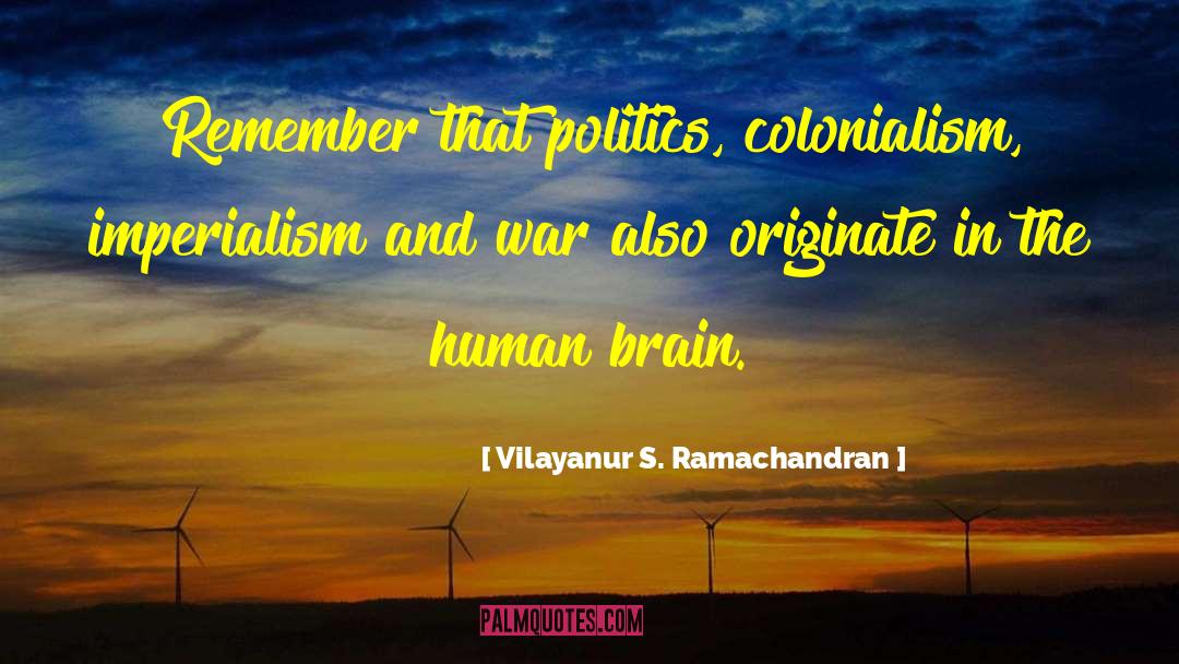 Excremental Colonialism quotes by Vilayanur S. Ramachandran