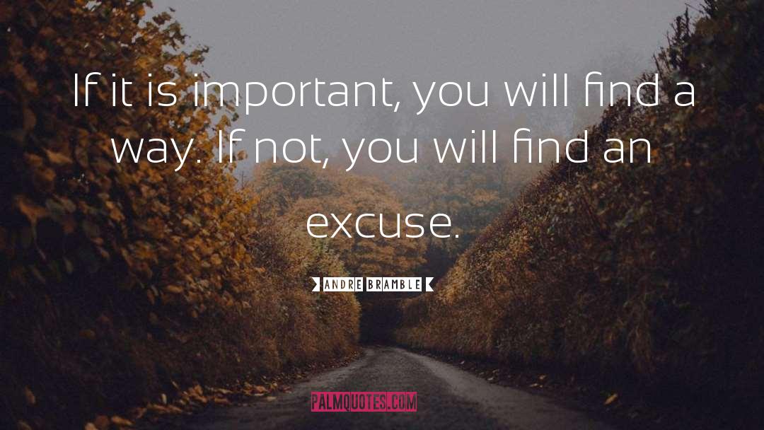 Excuse quotes by Andre Bramble