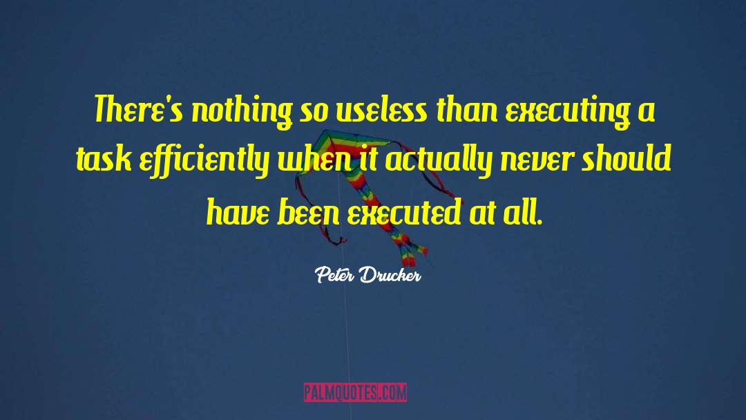 Executing quotes by Peter Drucker