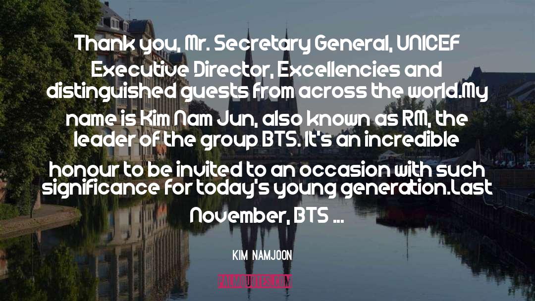 Executive Director quotes by Kim Namjoon