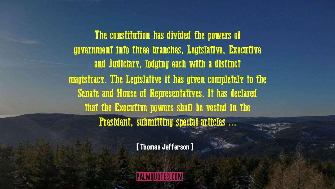 Executive Powers quotes by Thomas Jefferson