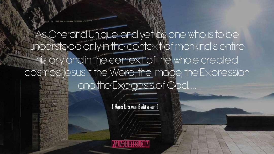 Exegesis quotes by Hans Urs Von Balthasar