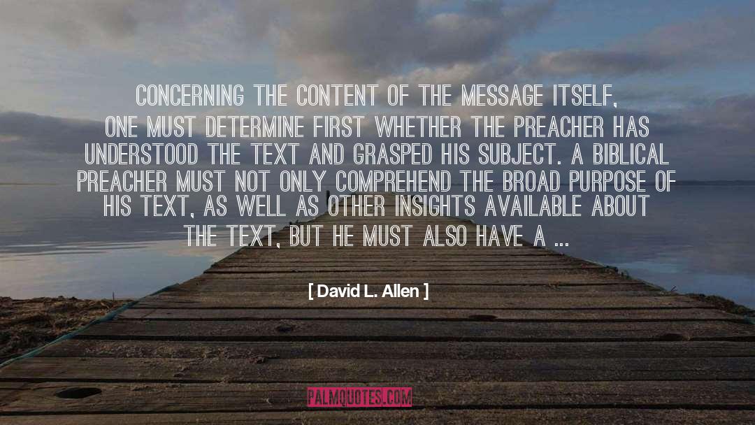 Exegesis quotes by David L. Allen