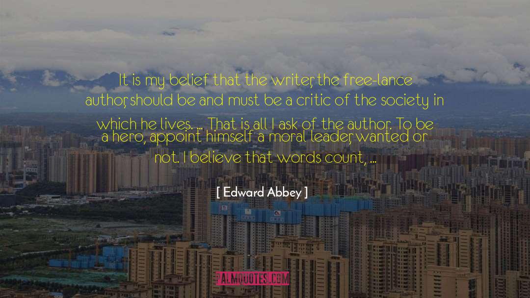 Exemplar quotes by Edward Abbey