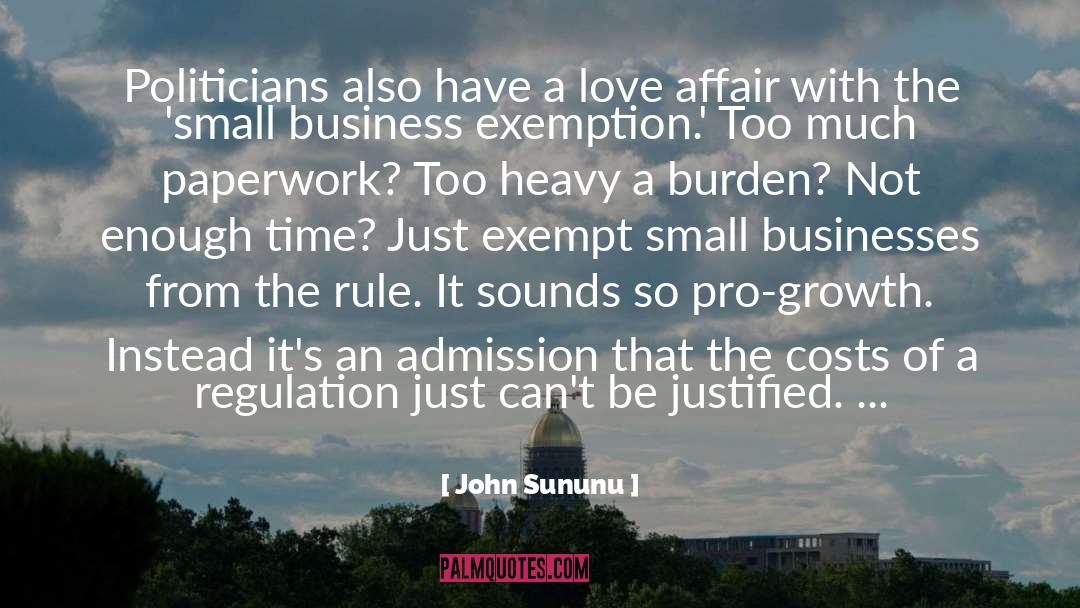 Exemption quotes by John Sununu