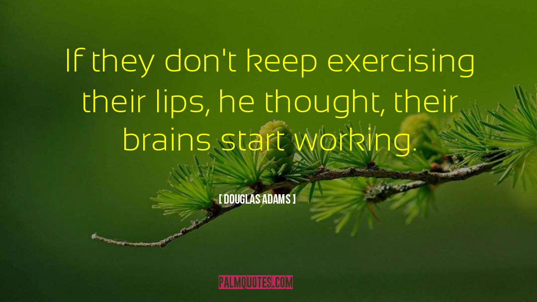 Exercising quotes by Douglas Adams