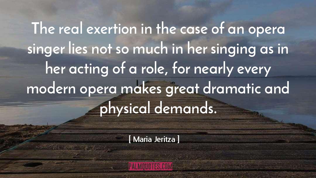 Exertion quotes by Maria Jeritza