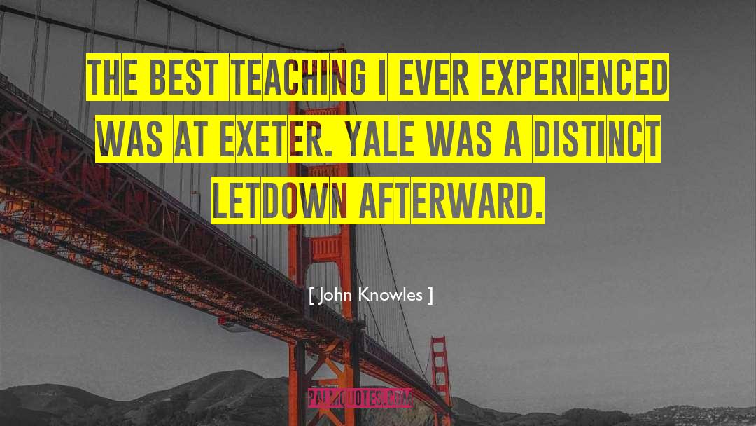 Exeter quotes by John Knowles