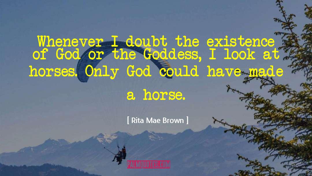 Existence Of God quotes by Rita Mae Brown