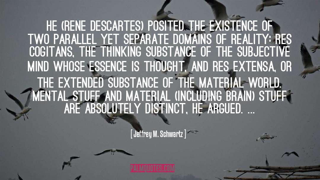 Existence quotes by Jeffrey M. Schwartz