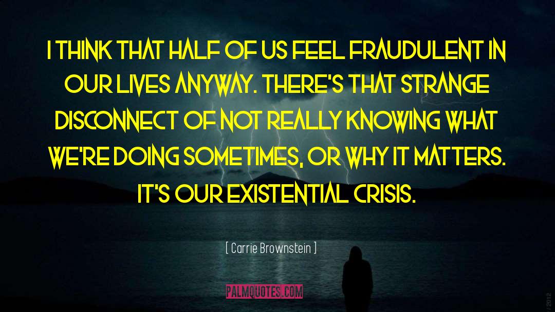 Existential Psychology quotes by Carrie Brownstein