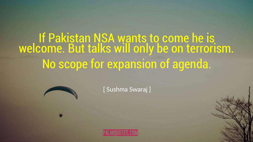Expansion quotes by Sushma Swaraj