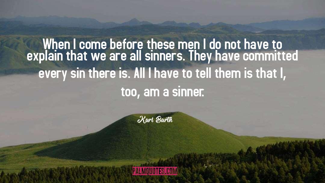 Expatiating Sin quotes by Karl Barth