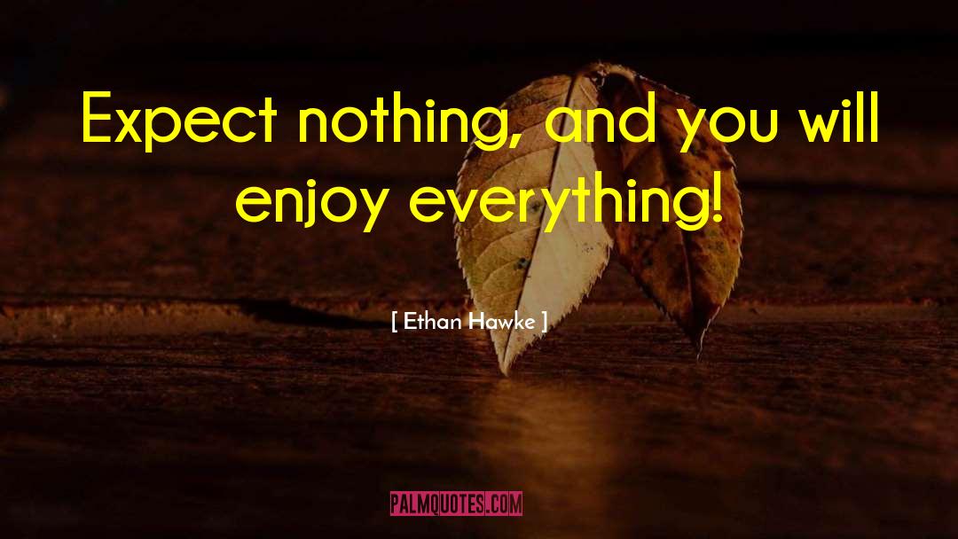 Expect Nothing quotes by Ethan Hawke