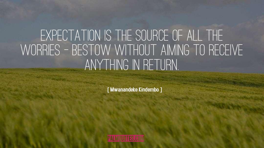 Expectation quotes by Mwanandeke Kindembo