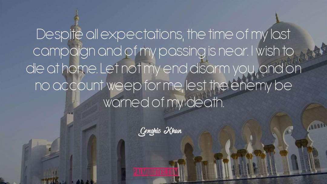 Expectations quotes by Genghis Khan