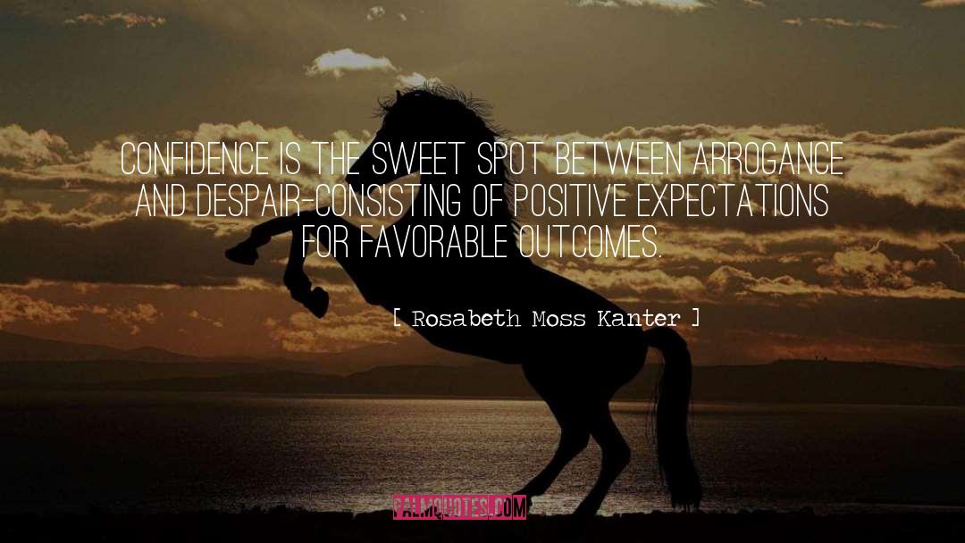 Expecting Positive Outcomes quotes by Rosabeth Moss Kanter