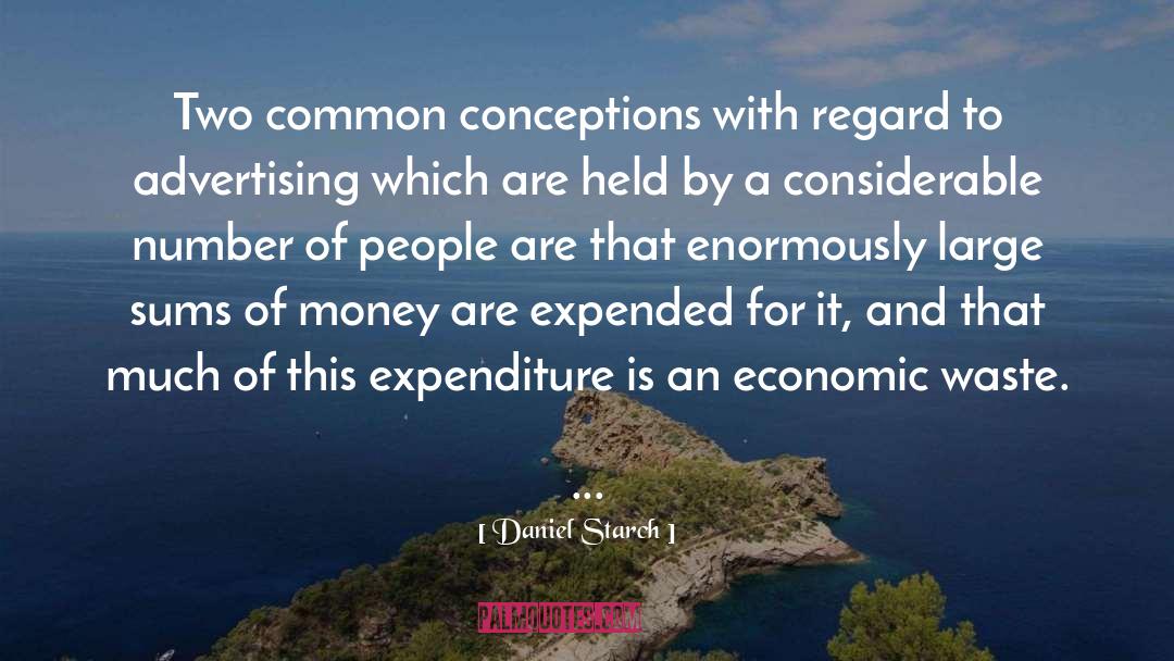 Expenditure quotes by Daniel Starch