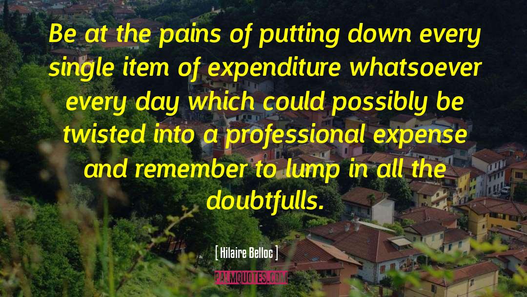 Expenditure quotes by Hilaire Belloc