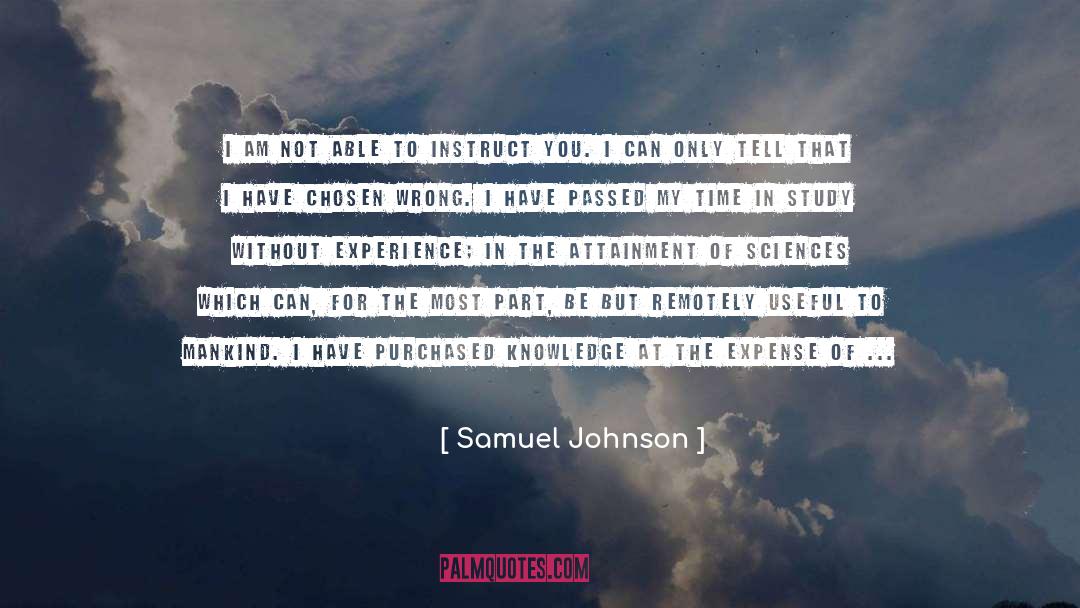 Expenses quotes by Samuel Johnson