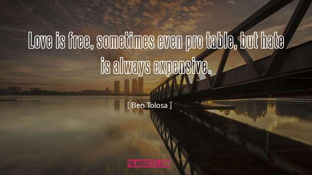 Expensive quotes by Ben Tolosa