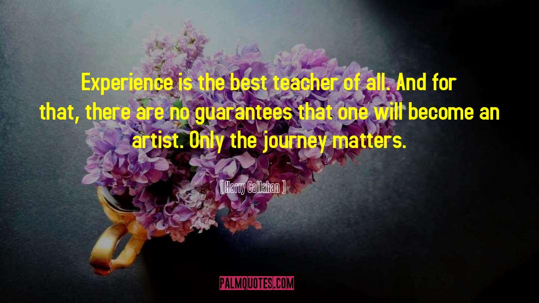 Experience Is The Best Teacher quotes by Harry Callahan