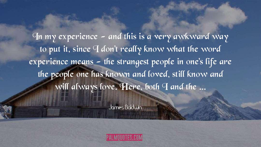 Experience Love quotes by James Baldwin