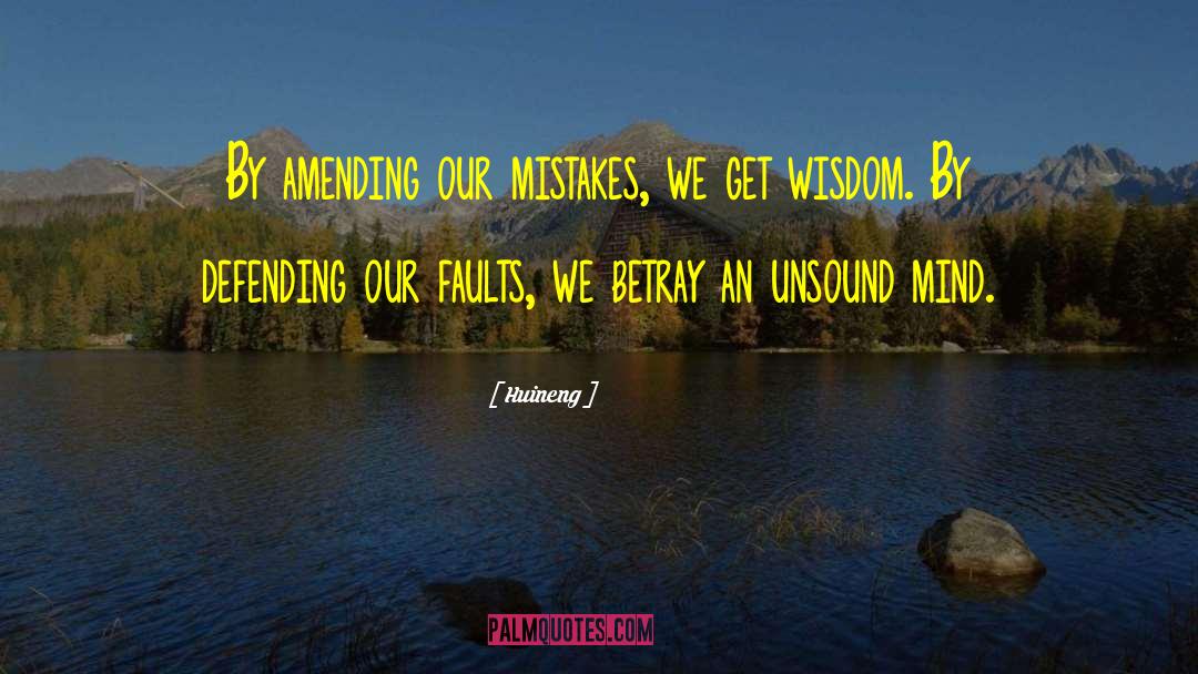 Experience Mistakes Wisdom quotes by Huineng