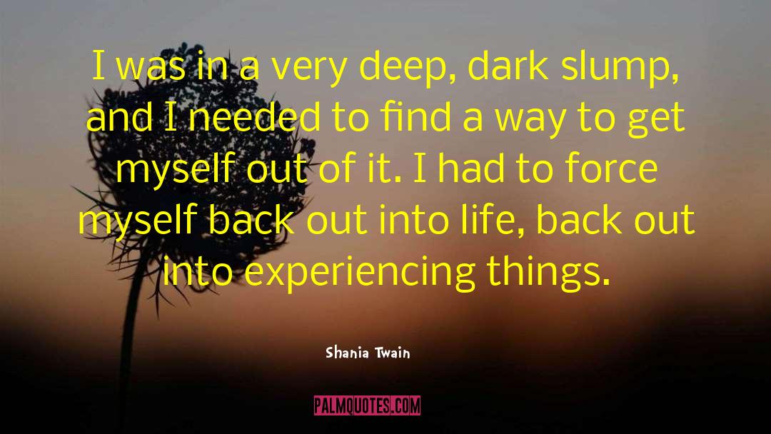Experiencing Things quotes by Shania Twain