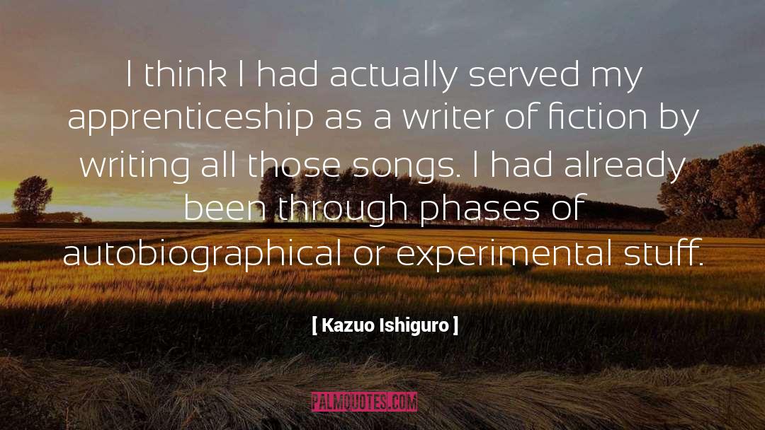 Experimental quotes by Kazuo Ishiguro