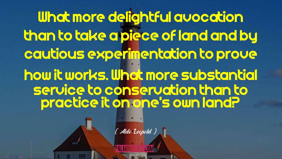 Experimentation quotes by Aldo Leopold