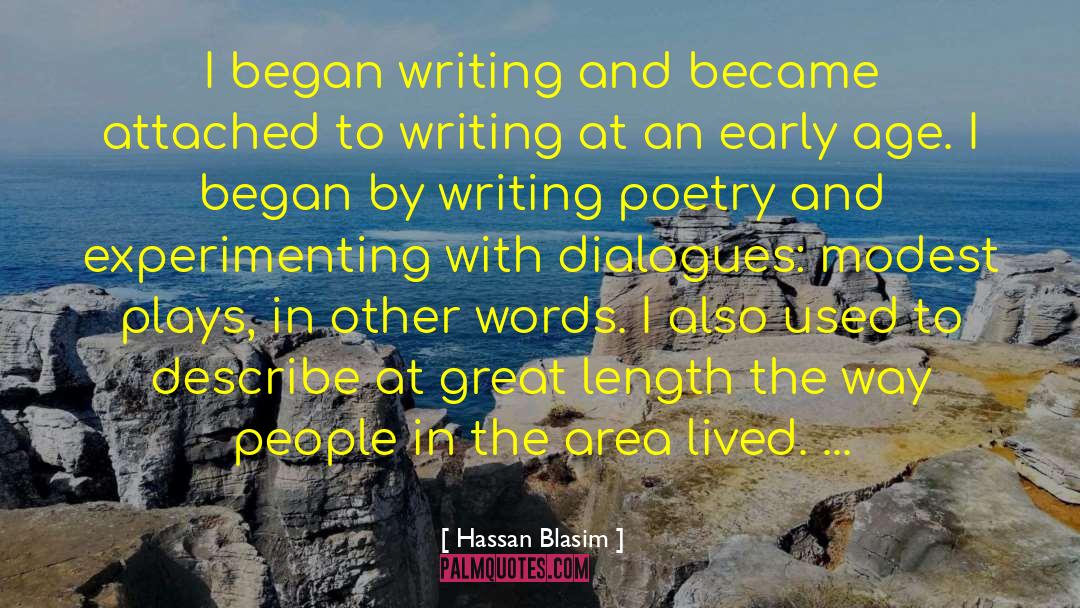 Experimenting quotes by Hassan Blasim