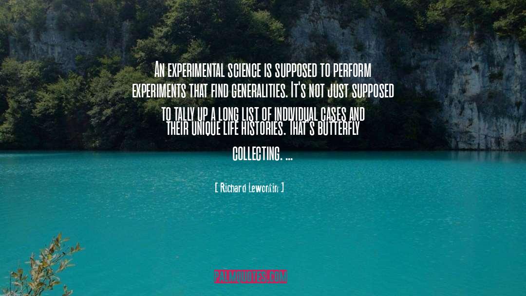 Experiments quotes by Richard Lewontin