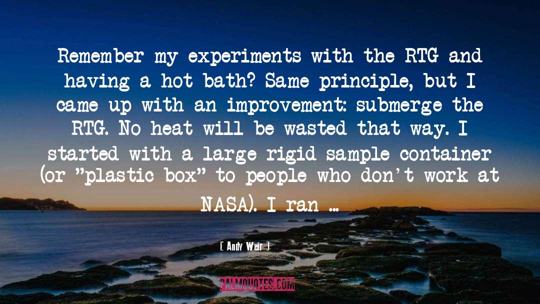 Experiments With Nonviolence quotes by Andy Weir