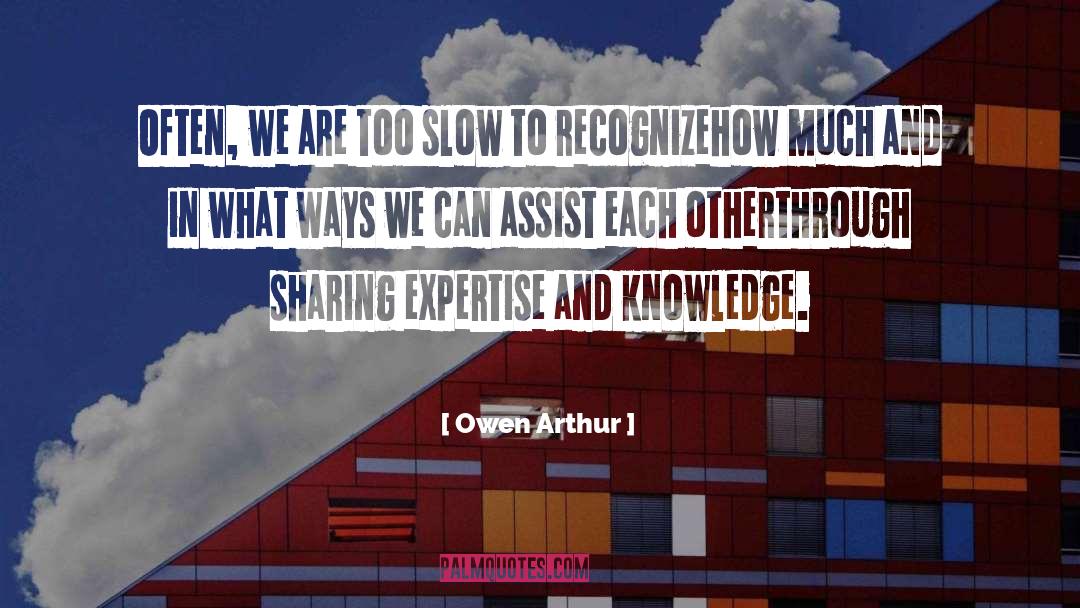 Expertise quotes by Owen Arthur