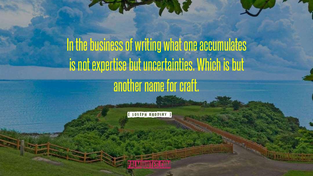 Expertise quotes by Joseph Brodsky