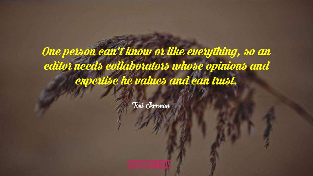 Expertise quotes by Toni Jerrman