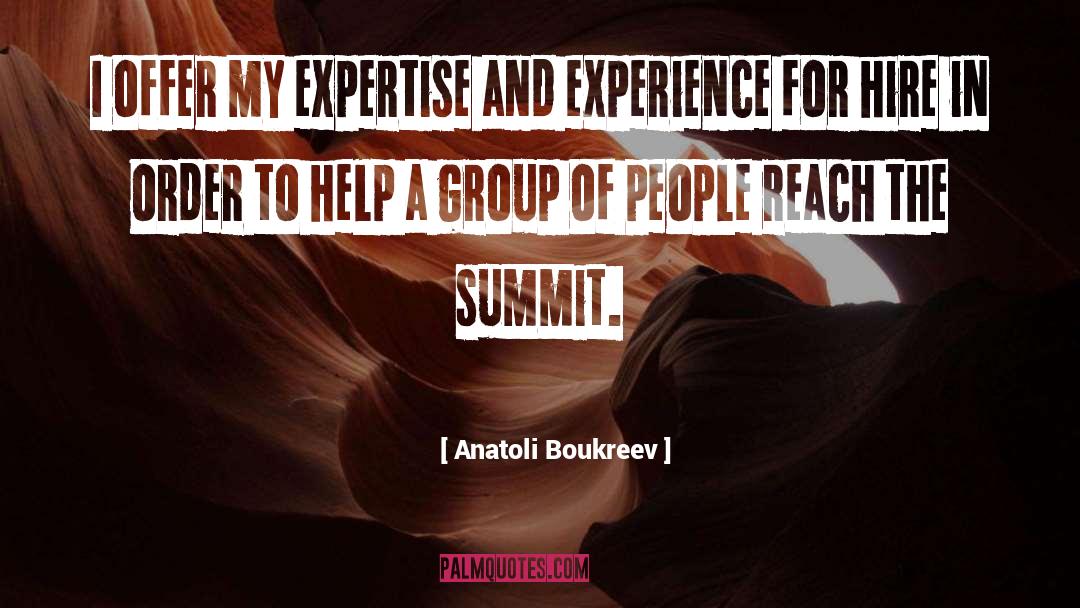 Expertise quotes by Anatoli Boukreev