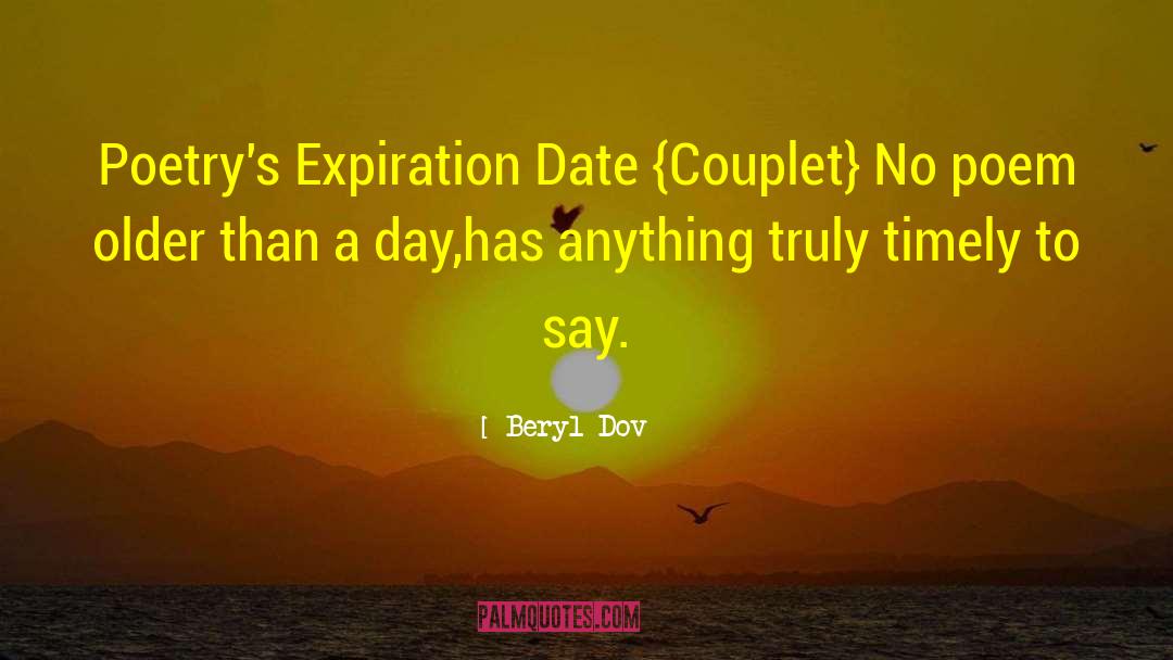 Expiration quotes by Beryl Dov