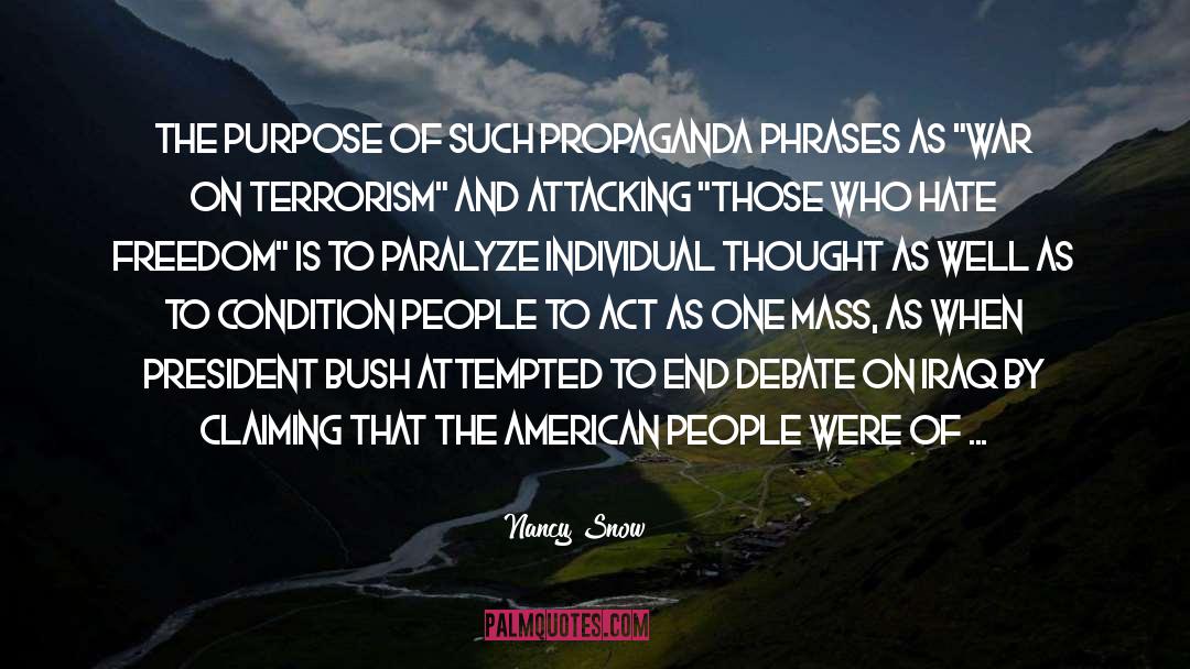 Explanation Of A quotes by Nancy Snow