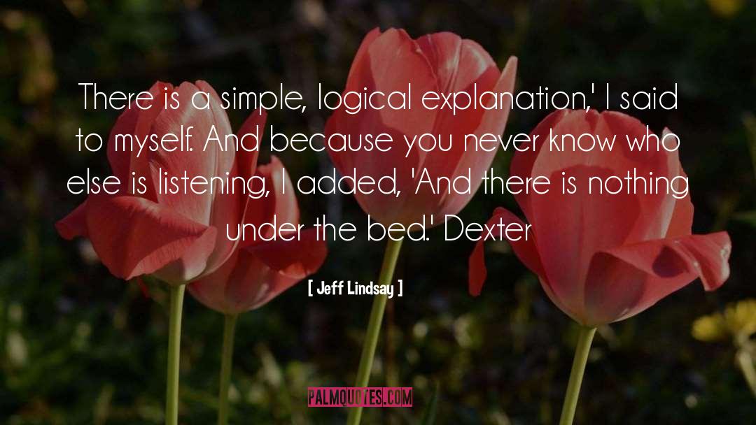 Explanation quotes by Jeff Lindsay