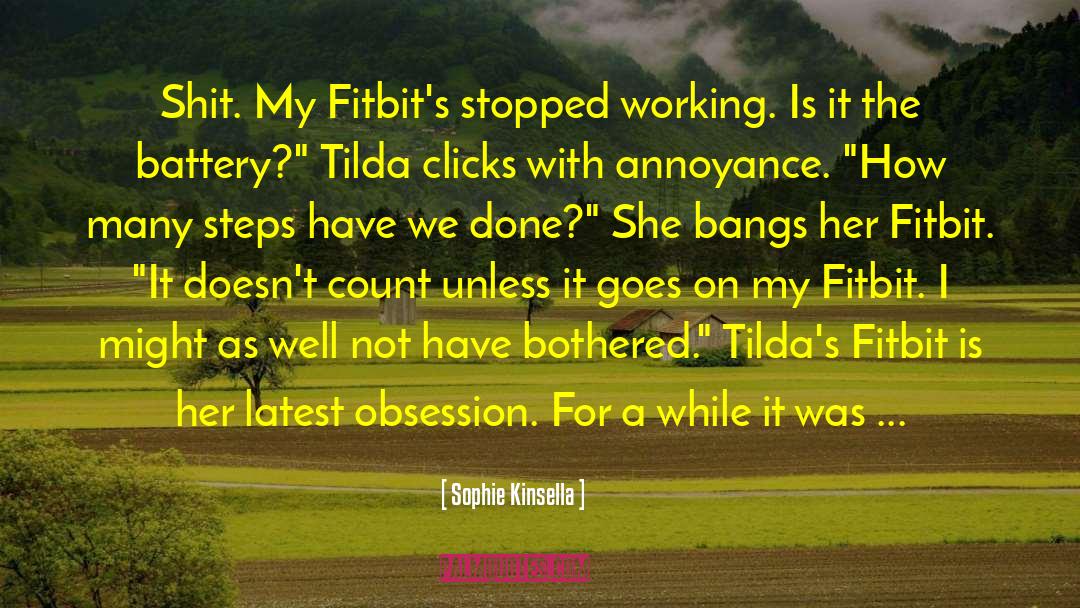 Explications Fitbit quotes by Sophie Kinsella