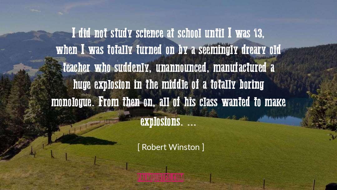 Explosions quotes by Robert Winston