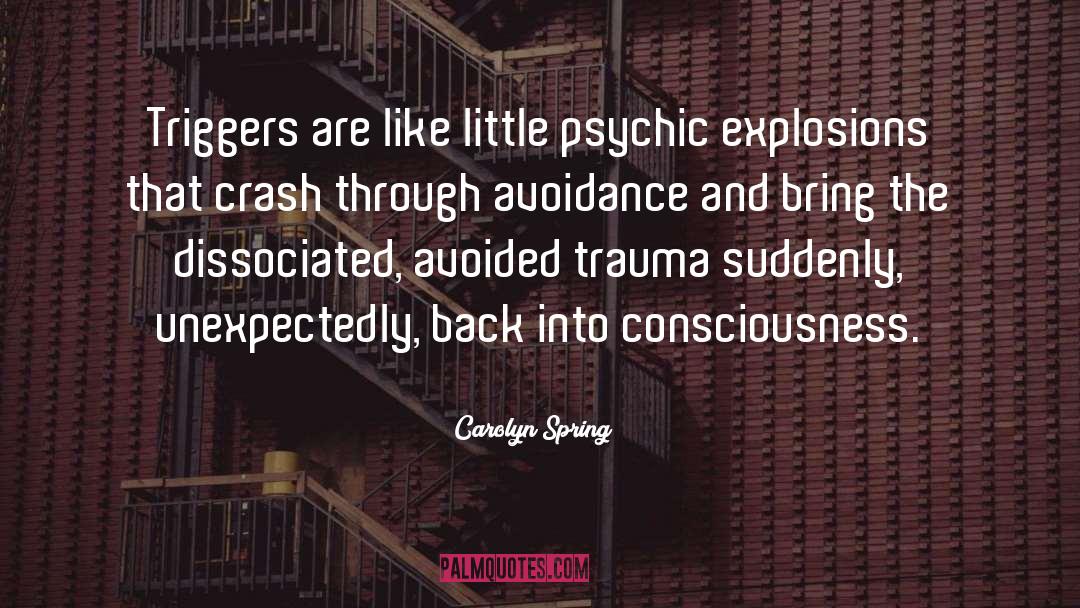 Explosions quotes by Carolyn Spring