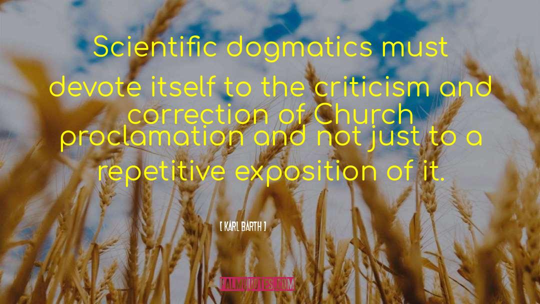 Exposition quotes by Karl Barth