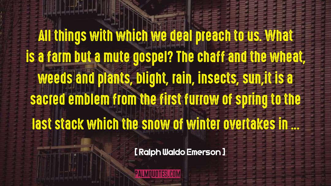 Expository Preaching quotes by Ralph Waldo Emerson