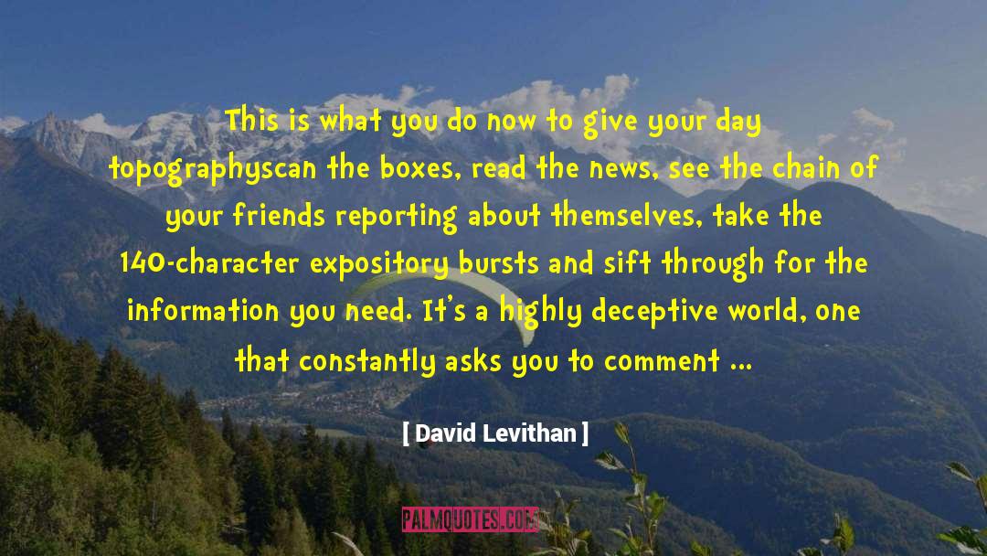 Expository quotes by David Levithan