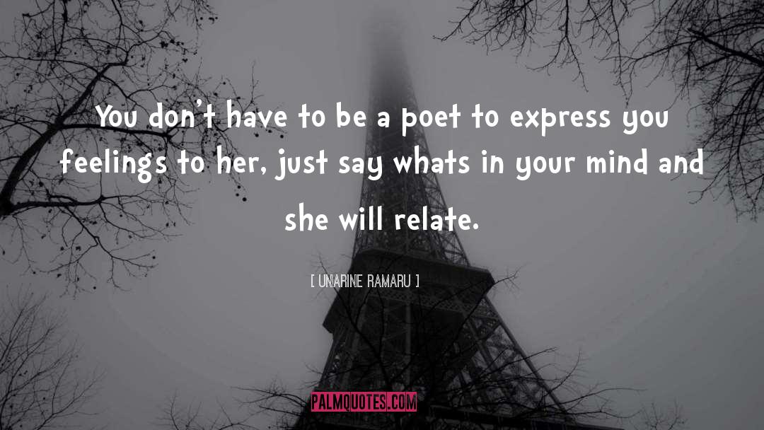 Express Emotions quotes by Unarine Ramaru